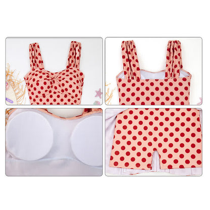 Blush Polka Dot Skirted Swimwear - image 7