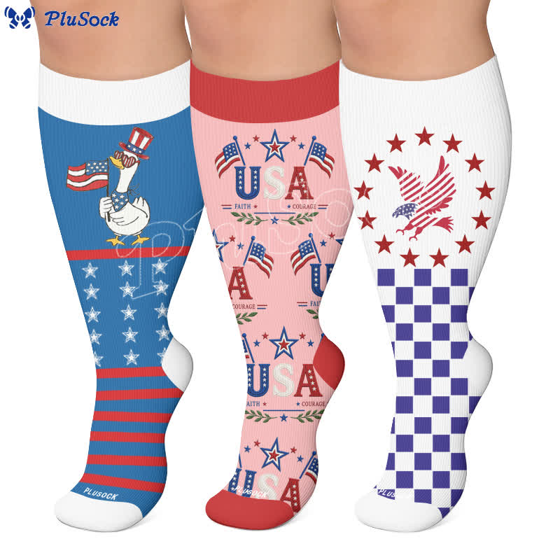 Plus Size Eagle Standard Compression Socks - image 0