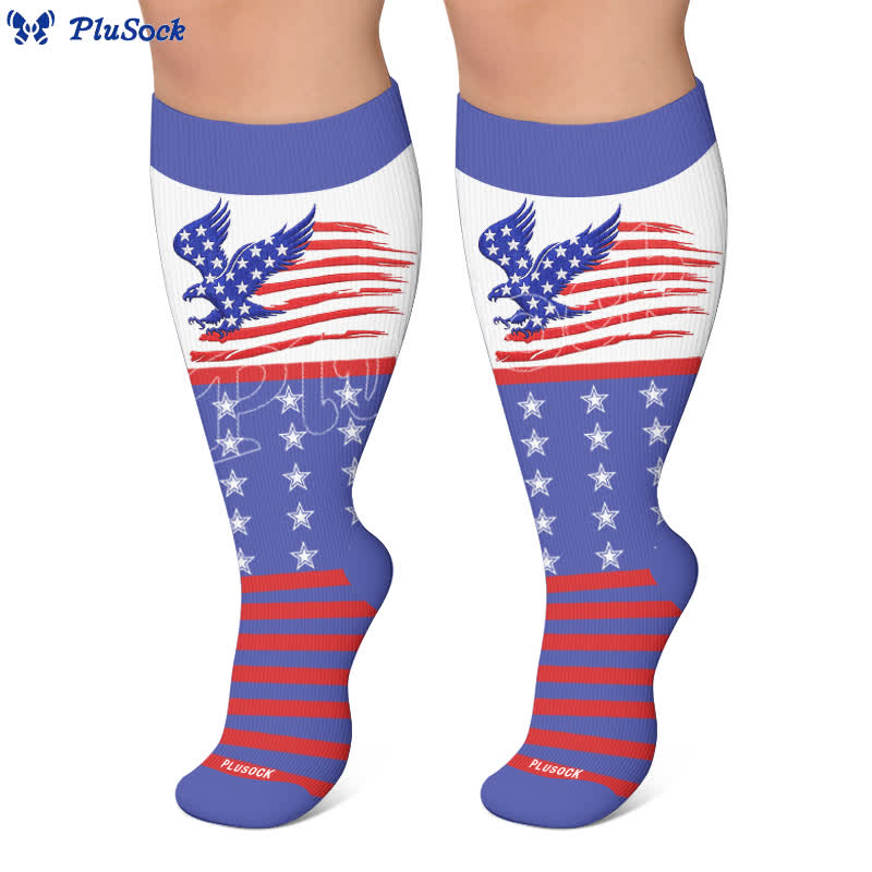 Plus Size Patriotic Dog Compression Socks - image 6