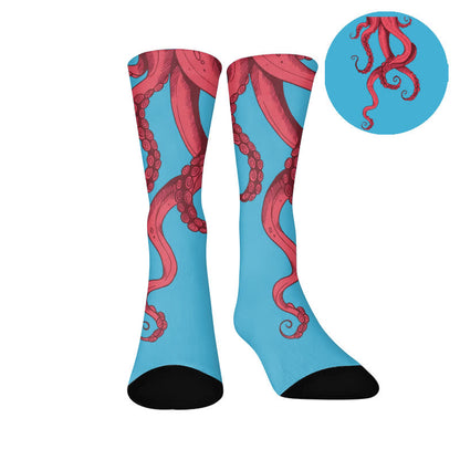 Animal Poses Socks - Blue(1 Pair) - EU37-44(US4-10) - image 9