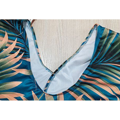 Tropical Leaf Wrap Swimwear - image 5