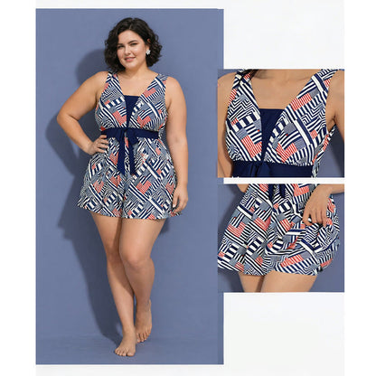 Navy Leaf Print Swimwear - image 7