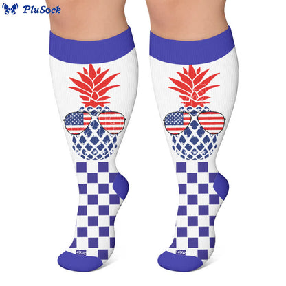Plus Size Star Spangled Compression Socks - image 6
