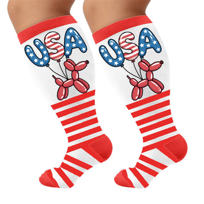 Plus Size Star Spangled Compression Socks - image 8