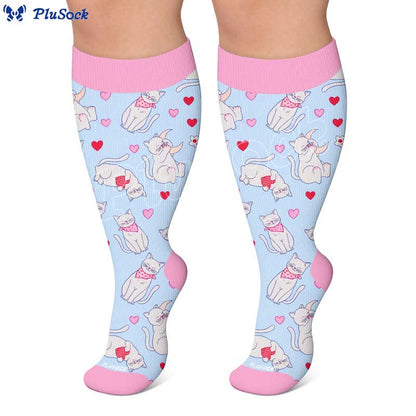 Plus Size Cute Cat Compression Socks - image 6