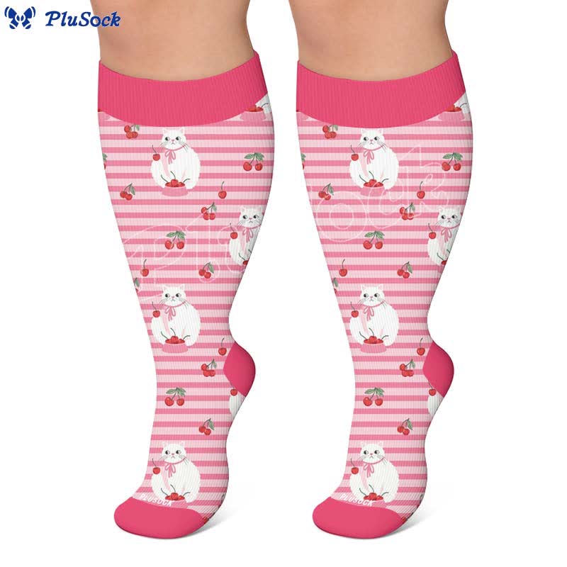 Plus Size Puppy Print Compression Socks - image 7
