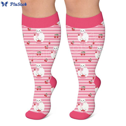 Plus Size Puppy Print Compression Socks - image 7