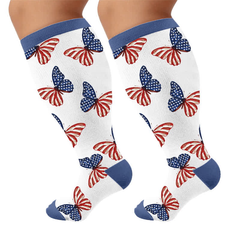 Plus Size Patriotic Animals Compression Socks - image 9