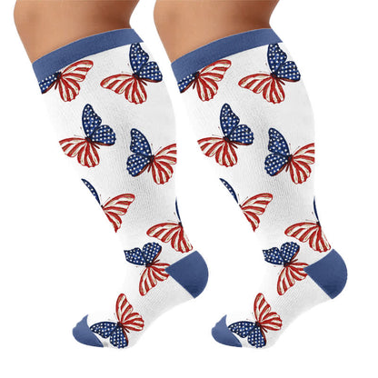 Plus Size Patriotic Animals Compression Socks - image 9