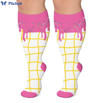 Plus Size Delicious Ice Cream Compression Socks - image 7