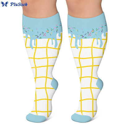 Plus Size Delicious Ice Cream Compression Socks - image 5