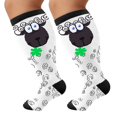 Plus Size Animale abstracte Compression Socks - image 9
