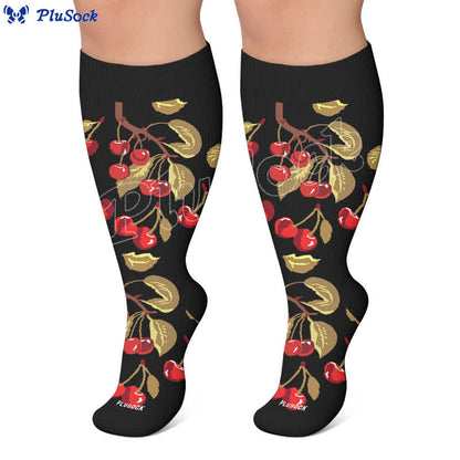 Plus Size Wine O'Clock Compression Socks - image 6