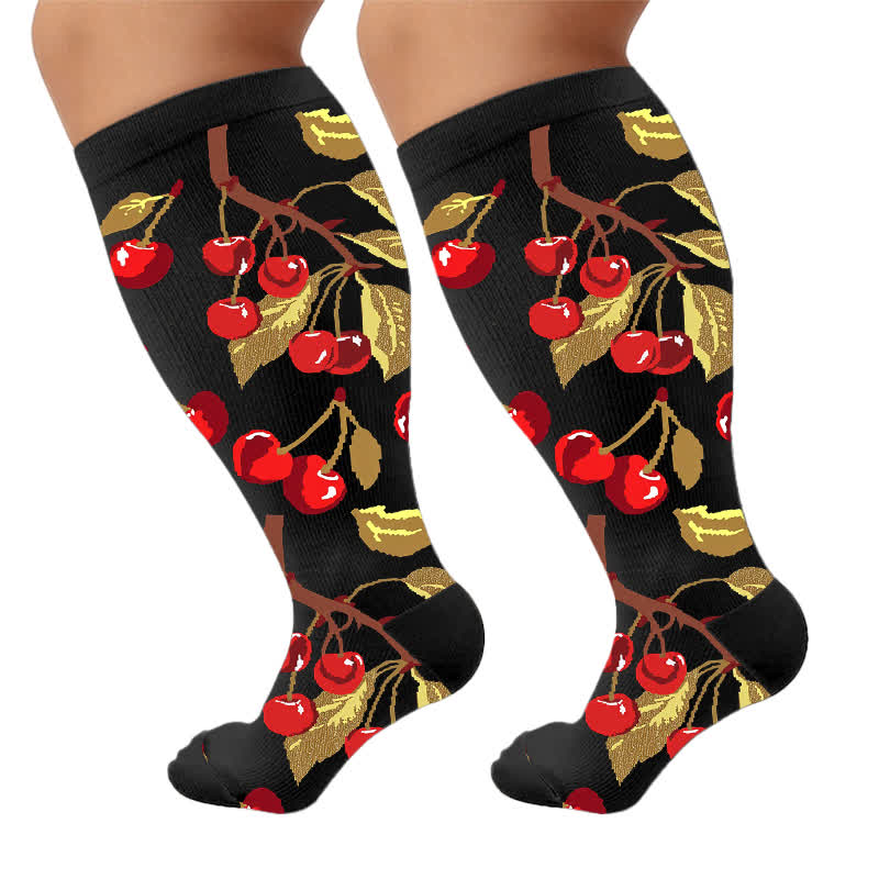 Plus Size Wine O'Clock Compression Socks - image 9