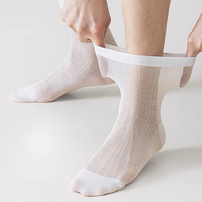 Sheer Herringbone Quarter Socks(4 Pairs) - image 3