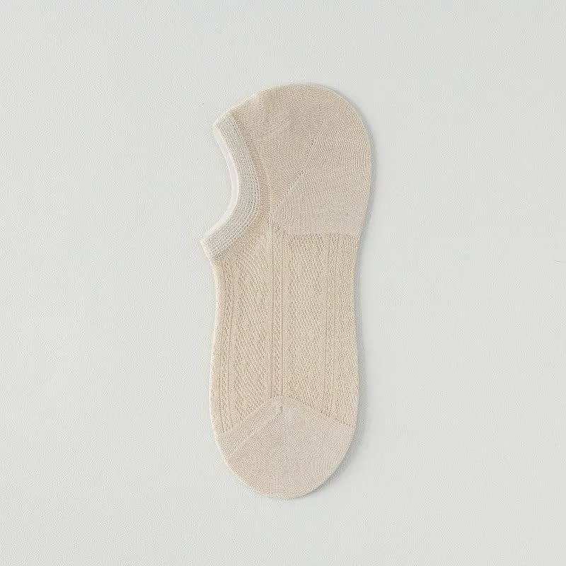 Air Mesh No Show Socks(7 Pairs) - Nude - EU35-42(US2-8.5) - image 7