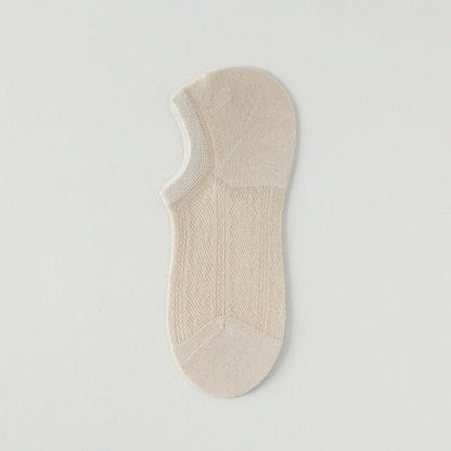 Air Mesh No Show Socks(7 Pairs) - Nude - EU35-42(US2-8.5) - image 7