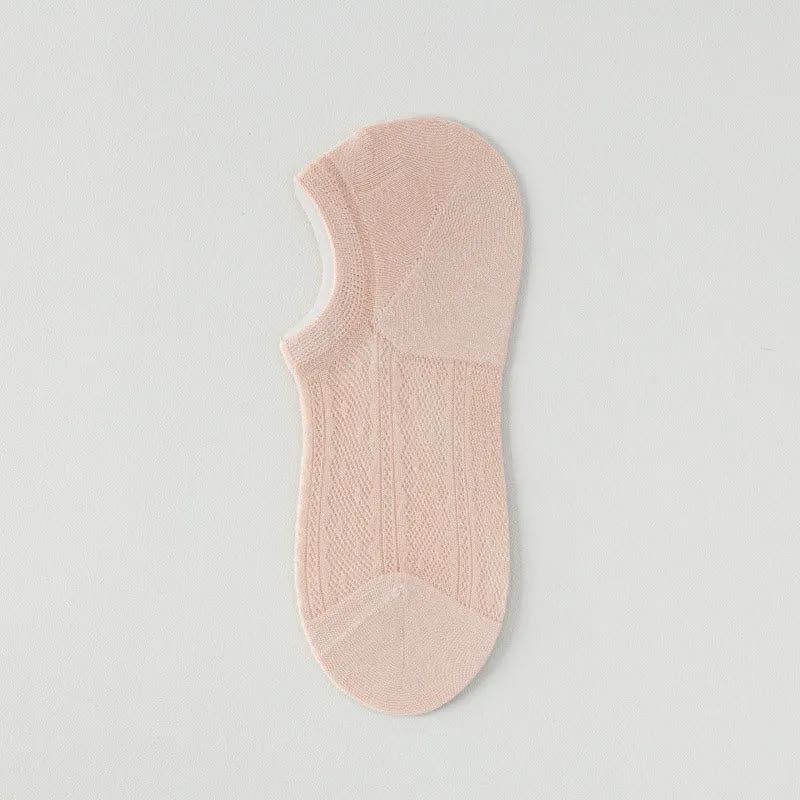 Air Mesh No Show Socks(7 Pairs) - Pink - EU35-42(US2-8.5) - image 6