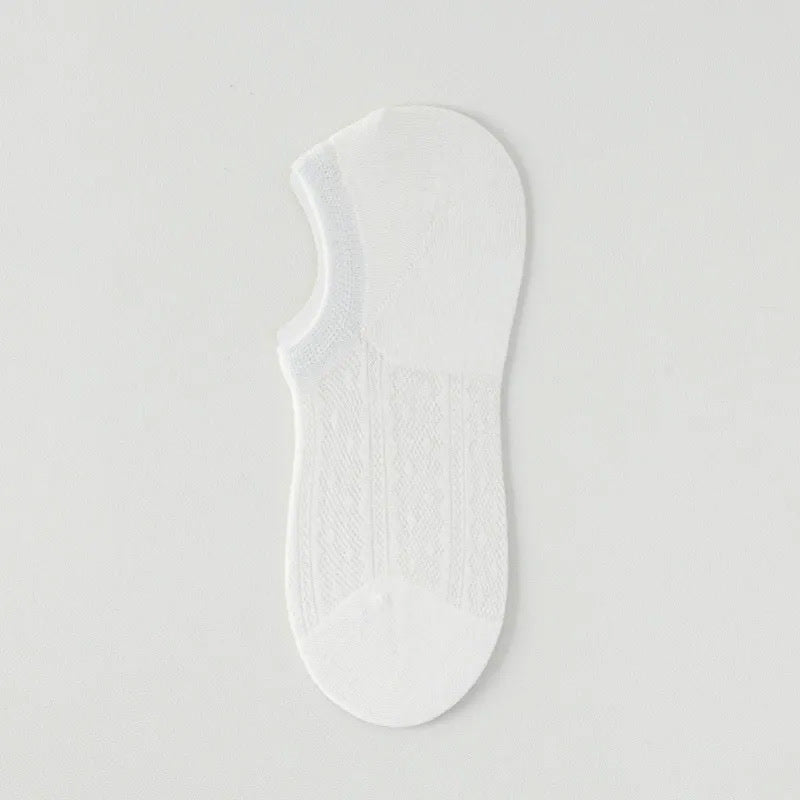 Air Mesh No Show Socks(7 Pairs) - White - EU35-42(US2-8.5) - image 2