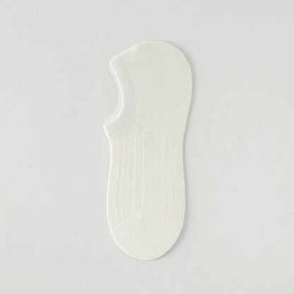 Air Mesh No Show Socks(7 Pairs) - Beige - EU35-42(US2-8.5) - image 8