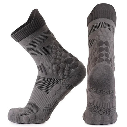 Mesh Grip Training Quarter Grip Socks(2 Pairs) - Grey - EU39-45(US7-13) - image 3