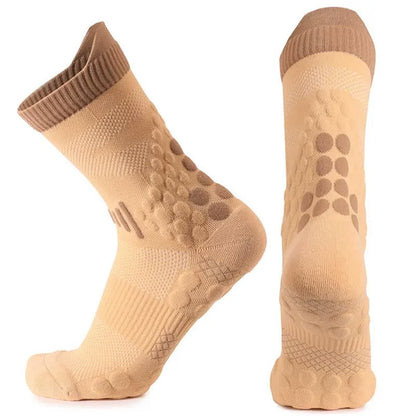 Mesh Grip Training Quarter Grip Socks(2 Pairs) - Brown - EU39-45(US7-13) - image 4