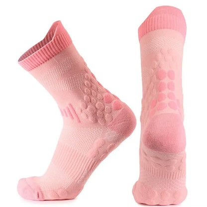 Mesh Grip Training Quarter Grip Socks(2 Pairs) - Pink - EU39-45(US7-13) - image 6