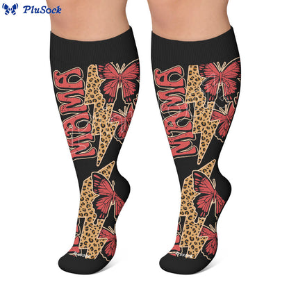 Plus Size Creative Butterfly Compression Socks - image 6