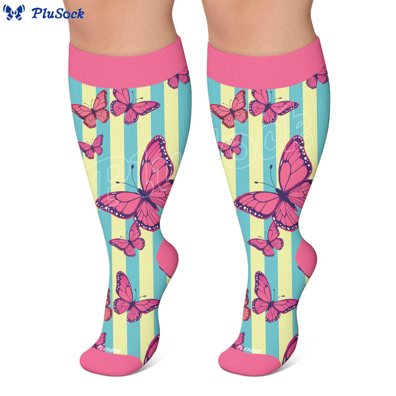 Plus Size Creative Butterfly Compression Socks - image 7