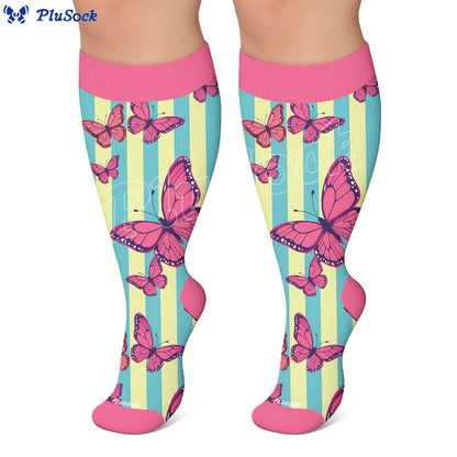 Plus Size Creative Butterfly Compression Socks - image 7