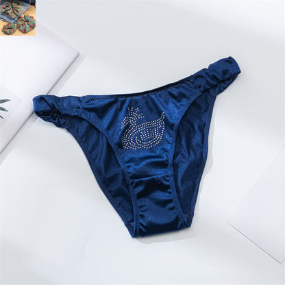 Satin Shine Low Rise Panties(3 Packs) - Royal Blue - XL - image 13