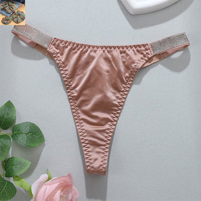 Soft Stretch Low Rise Thong Panties(3 Packs) - Pink - XL - image 10