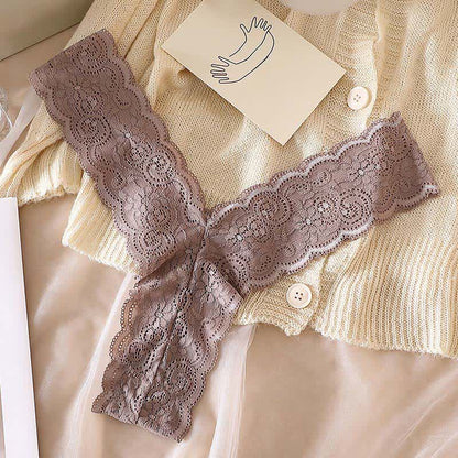 Romantic Floral Lace Thong Panties(3 Packs) - image 9