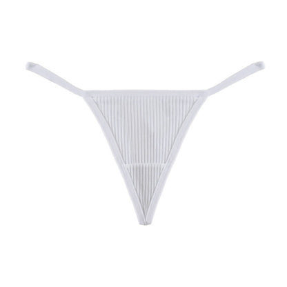 Ribbed Seamless Thong Panties(3 Packs) - White - XL - image 8