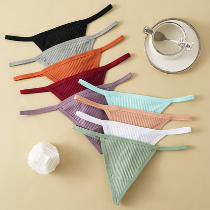 Ribbed Seamless Thong Panties(3 Packs) - image 6