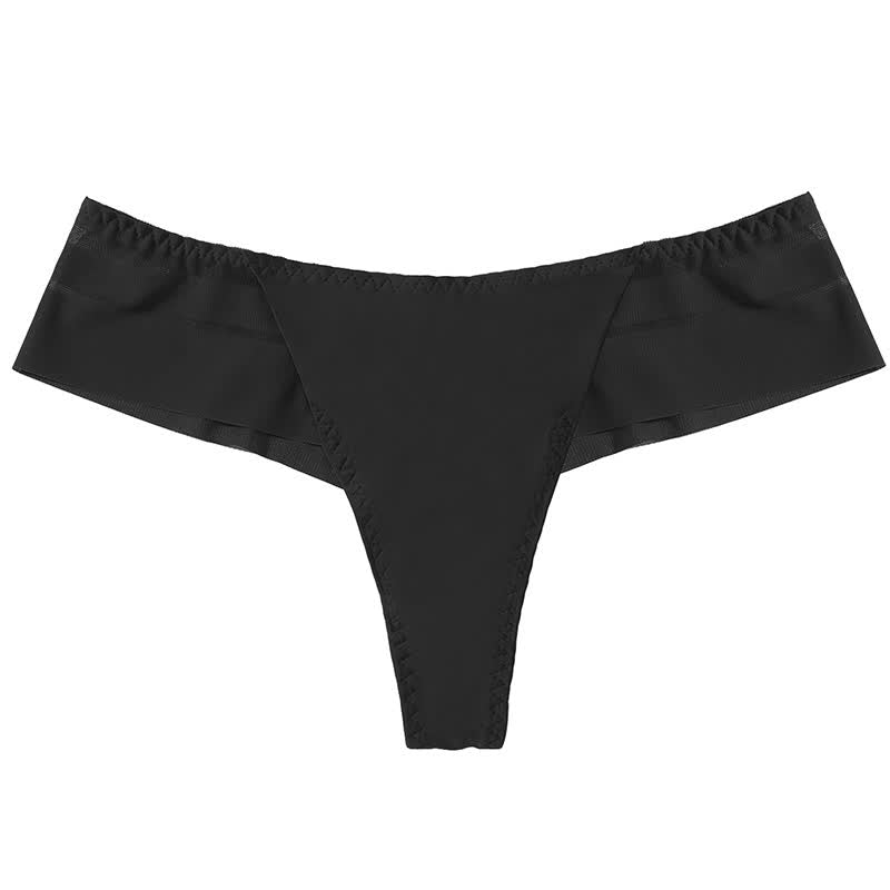 Lightweight Sheer Mesh Thong Panties(3 Packs) - Black - XL - image 7