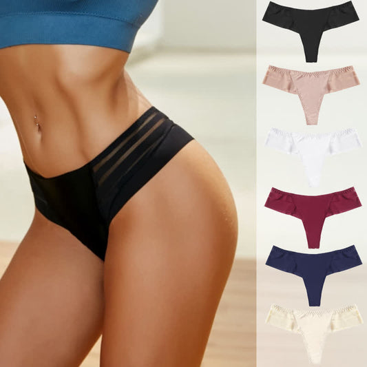 Lightweight Sheer Mesh Thong Panties(3 Packs) - image 0