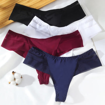 Lightweight Sheer Mesh Thong Panties(3 Packs) - image 5