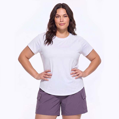 Plus Size Mesh Back Active Yoga Top - White - 5XL - image 5