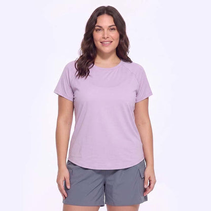 Plus Size Mesh Back Active Yoga Top - Purple - 5XL - image 3