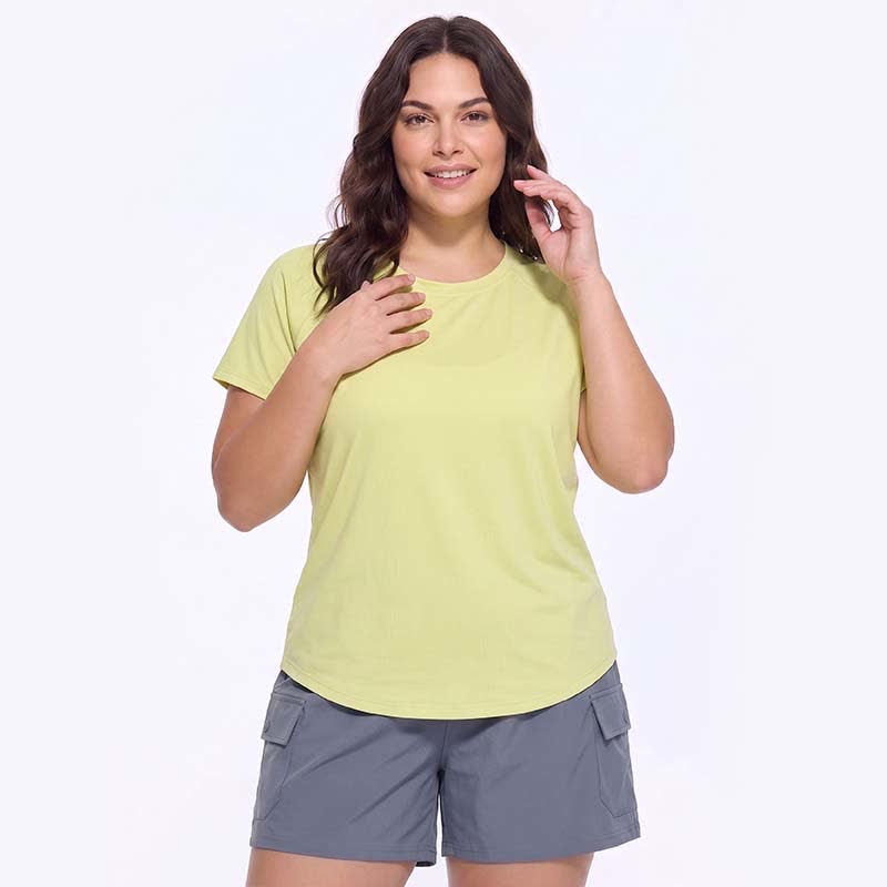 Plus Size Mesh Back Active Yoga Top - Green - 5XL - image 4