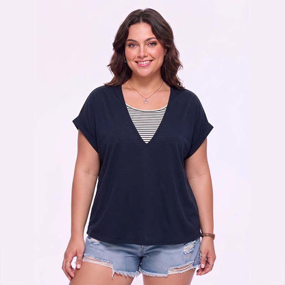 Plus Size Mesh Back Top - image 0