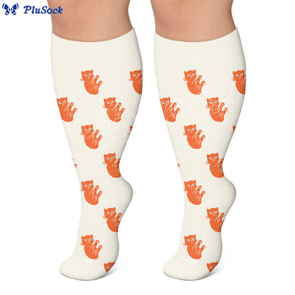 Plus Size Dalmatian Cat Compression Socks - image 5