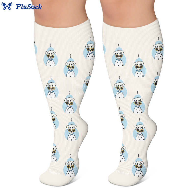 Plus Size Dalmatian Cat Compression Socks - image 6