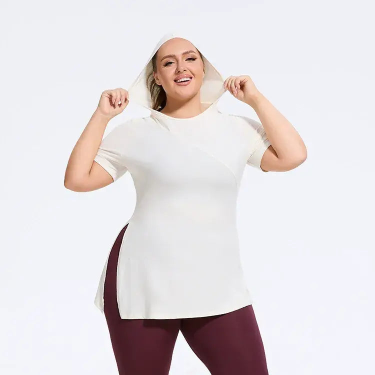 Plus Size Side-Slit Everyday Top - White - 4XL - image 1