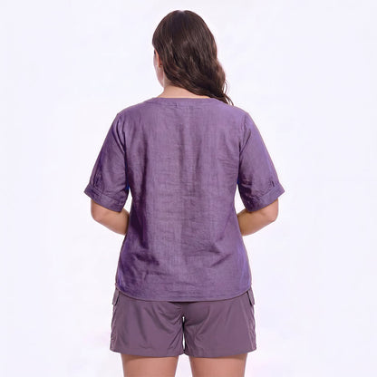 Plus Size Embroidered Relaxed Blouse - image 1