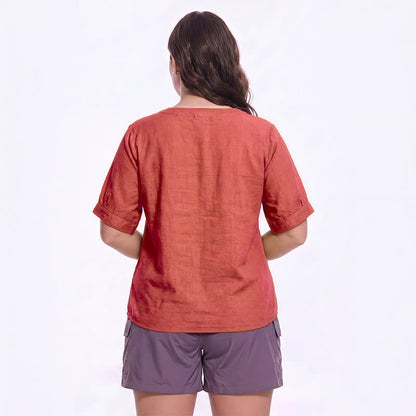 Plus Size Embroidered Relaxed Blouse - image 5