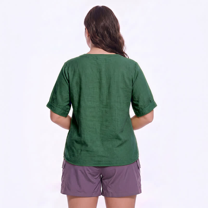 Plus Size Embroidered Relaxed Blouse - image 9
