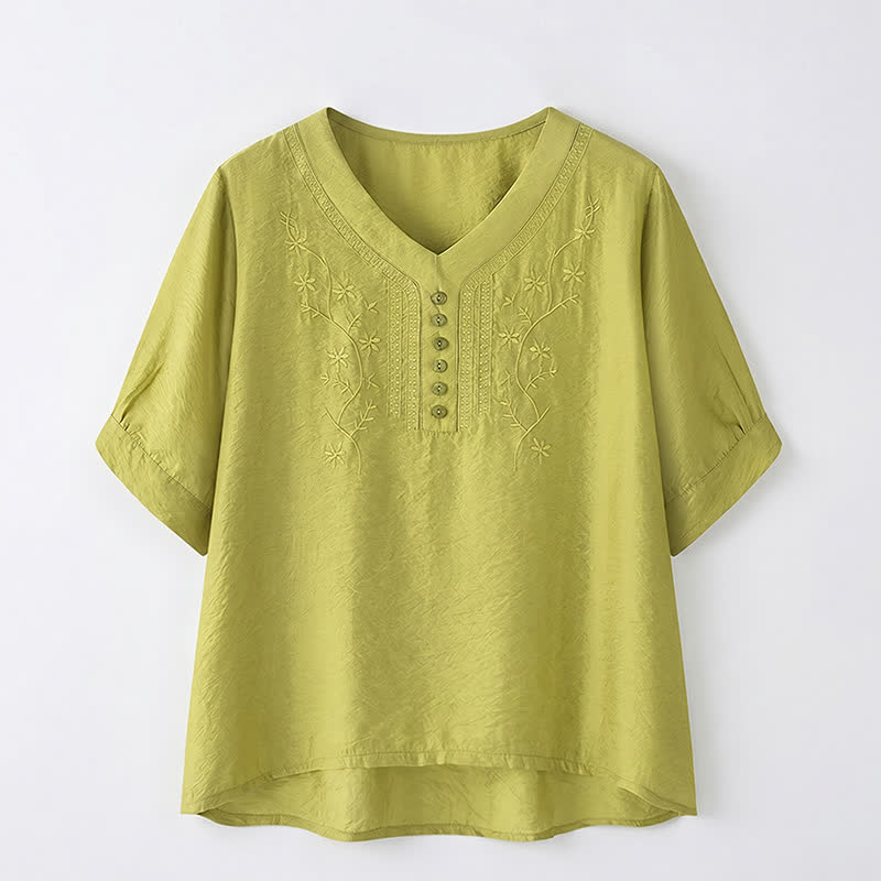 Plus Size Embroidered Relaxed Blouse - image 17