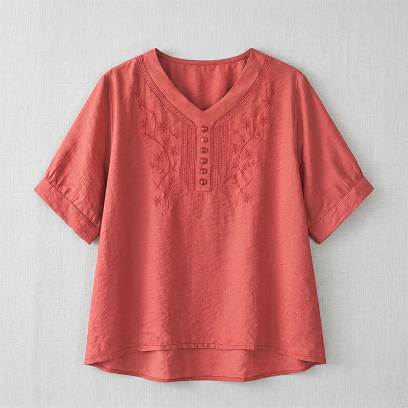 Plus Size Embroidered Relaxed Blouse - image 19